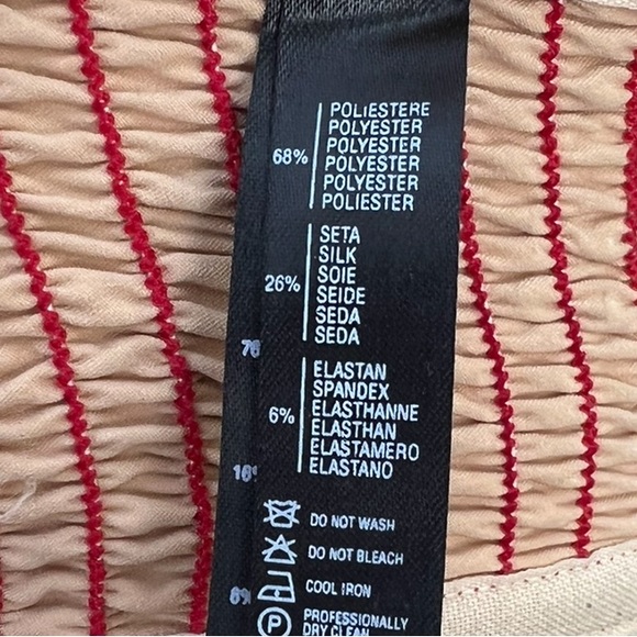 La Perla red silk blend bustier with micro beading trim & accents Italy fits 4/6 - Picture 15 of 16